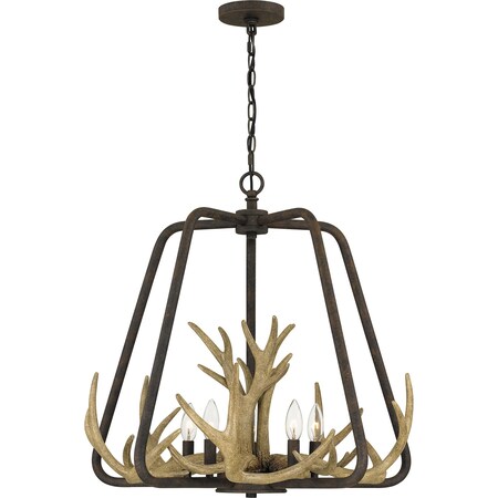 Laurent 5-Light Rustic Black Pendant